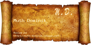 Muth Dominik névjegykártya